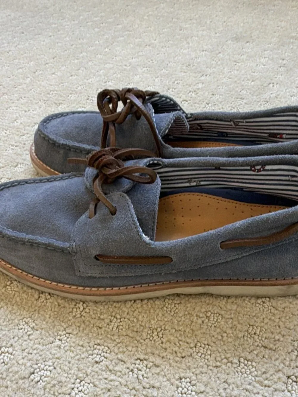 Sperry x Nordstrom Blue Suede Boat Shoes Men's US 8